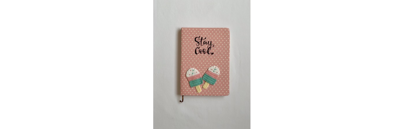 Diary with Crochet Embellished Ice cream